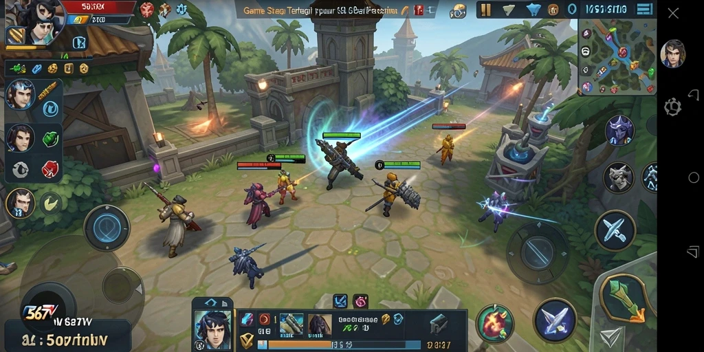 Gameplay mendebarkan dalam 567TV yang menampilkan strategi perang.