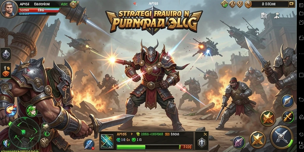 Screenshot gameplay menampilkan strategi pertempuran yang seru di API66.