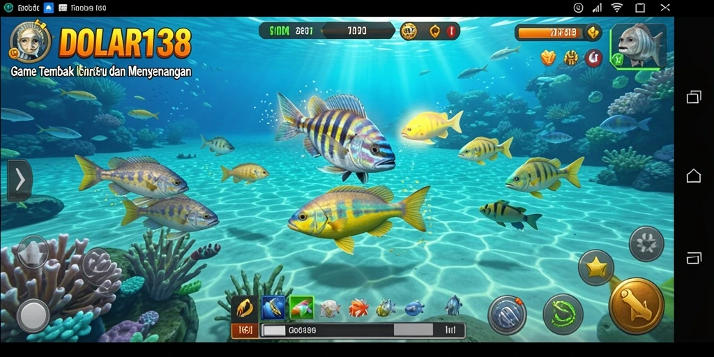 Tampilan gameplay menarik saat menangkap ikan di DOLAR138.
