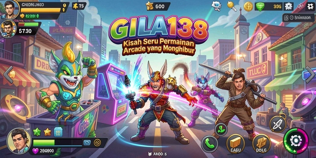 Tampilan gameplay seru dan menantang dari GILA138 dalam suasana arcade.