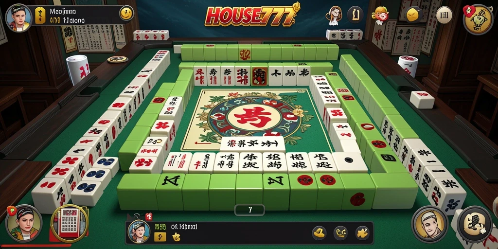 Screenshot gameplay HOUSE777 menampilkan aksi seru permainan Mahjong.
