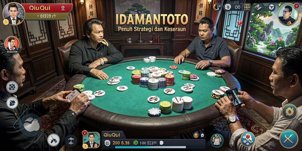 Tampilan menarik dari gameplay QiuQiu di IDAMANTOTO.