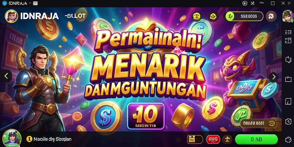 Screenshot gameplay IDNRAJA menampilkan mesin slot yang menarik.