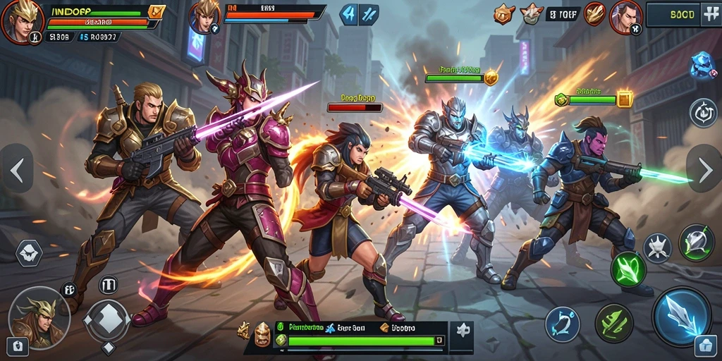Tangkapan layar gameplay <strong>INDORP</strong> menampilkan karakter bertarung dalam aksi seru.