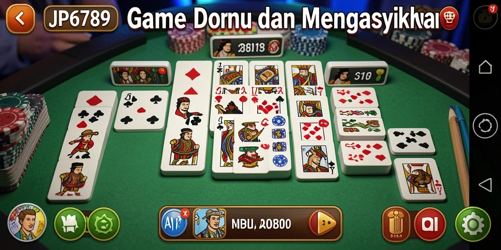Screenshot gameplay JP6789 menampilkan aksi seru permainan Domino.