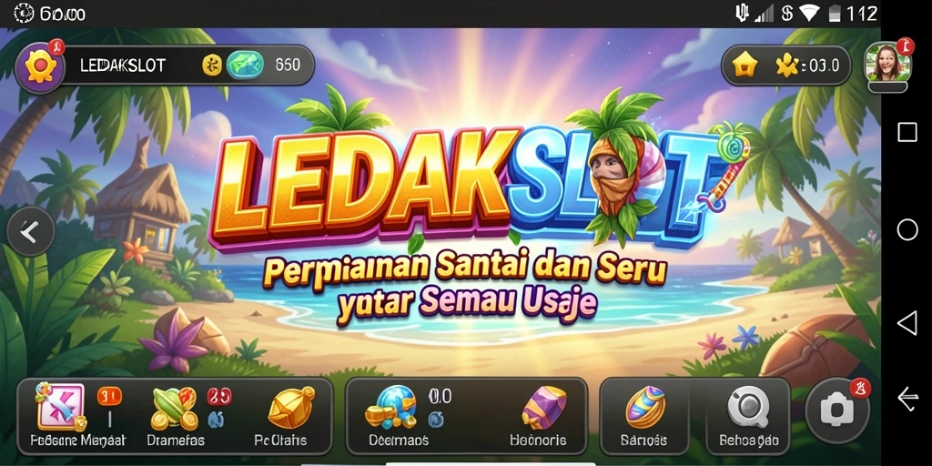 Tangkapan layar utama LEDAKSLOT menampilkan gameplay seru dan santai.