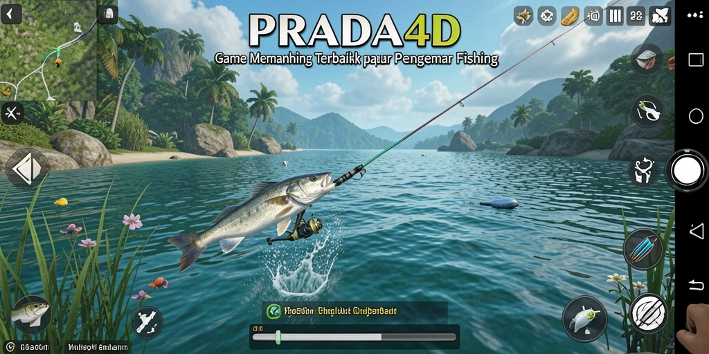 Tampilan gameplay PRADA4D dengan pengalaman memancing yang menakjubkan.
