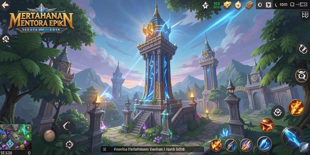 Gameplay menegangkan dalam SE328 saat mempertahankan menara.