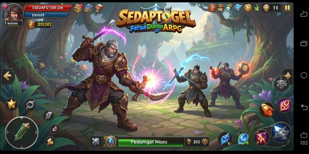Tampilan gameplay seru dalam petualangan ARPG yang mendebarkan.