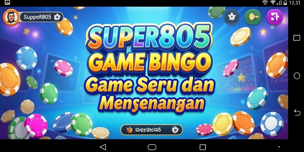 Tampilan gameplay seru di SUPER805, menunjukkan suasana Bingo.