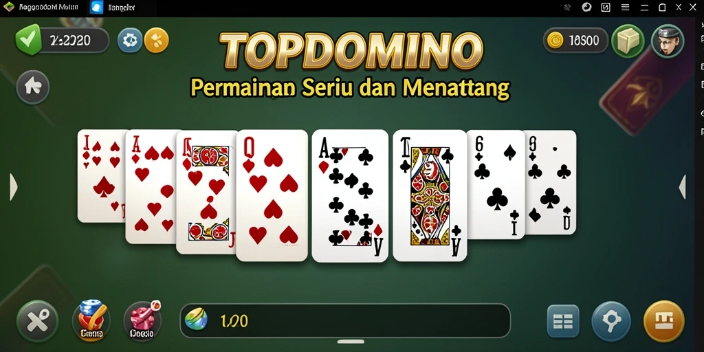 Screenshot menunjukkan aksi seru saat bermain domino di TOPDOMINO.