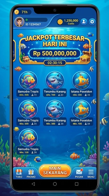 Tampilan antarmuka pengguna 71h yang ramah pengguna.